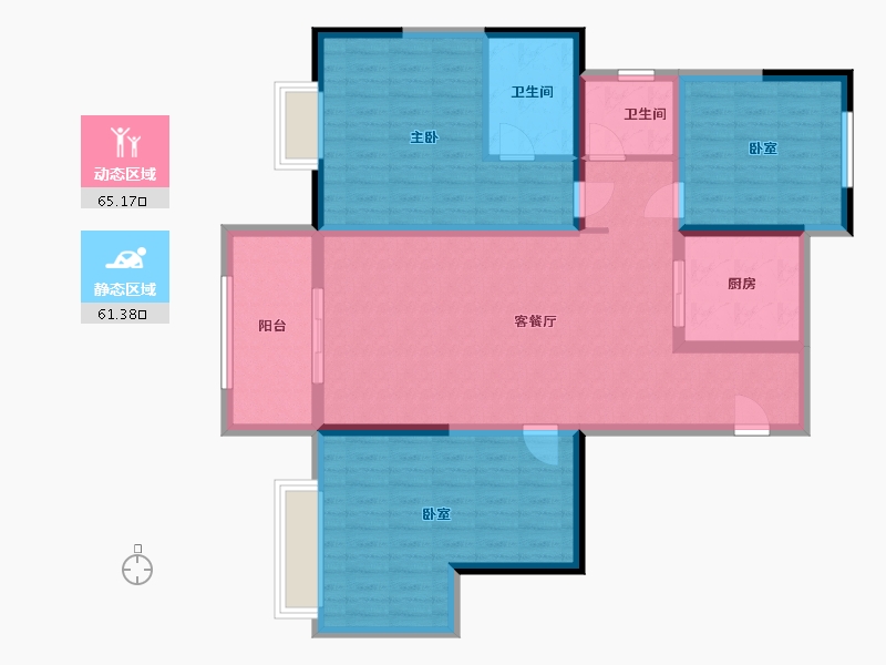 河南省-郑州市-新城郡望府·书院-96.23-户型库-动静分区