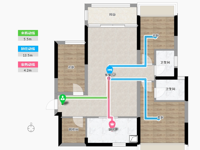 广西壮族自治区-柳州市-温馨772-100.00-户型库-动静线