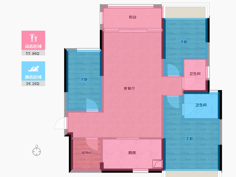 广西壮族自治区-柳州市-温馨772-100.00-户型库-动静分区