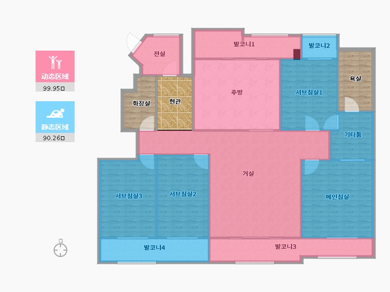 경기도-용인시 기흥구-죽현마을엘지자이-198.20-户型库-动静分区