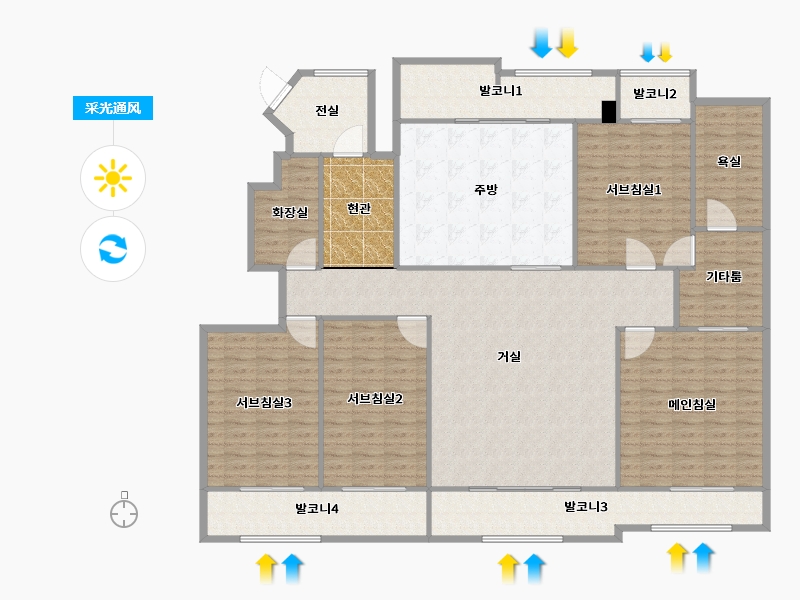 경기도-용인시 기흥구-죽현마을엘지자이-198.20-户型库-采光通风