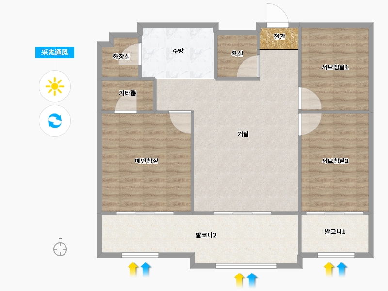 서울특별시-광진구-세림리오빌-96.92-户型库-采光通风