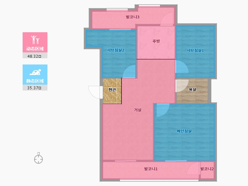 서울특별시-광진구-광장극동2차-83.24-户型库-动静分区