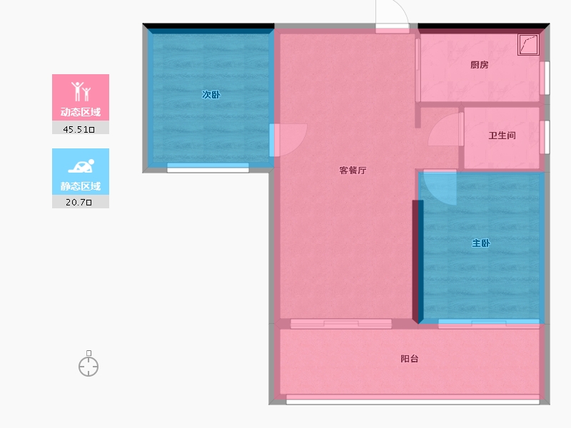 广西壮族自治区-河池市-泽良·御景龙庭(金城江区)-73.00-户型库-动静分区