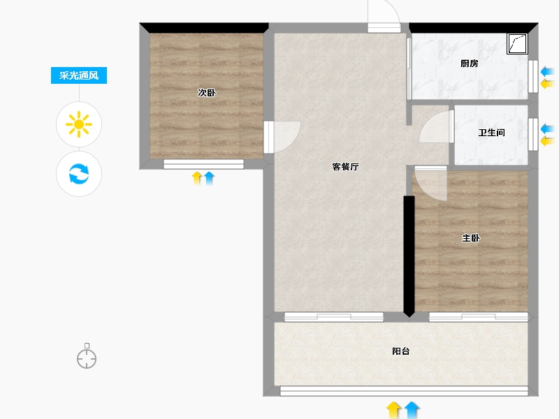 广西壮族自治区-河池市-泽良·御景龙庭(金城江区)-73.00-户型库-采光通风