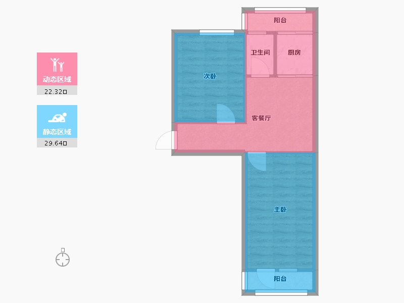 北京-北京市-厂洼小区-南区-45.00-户型库-动静分区