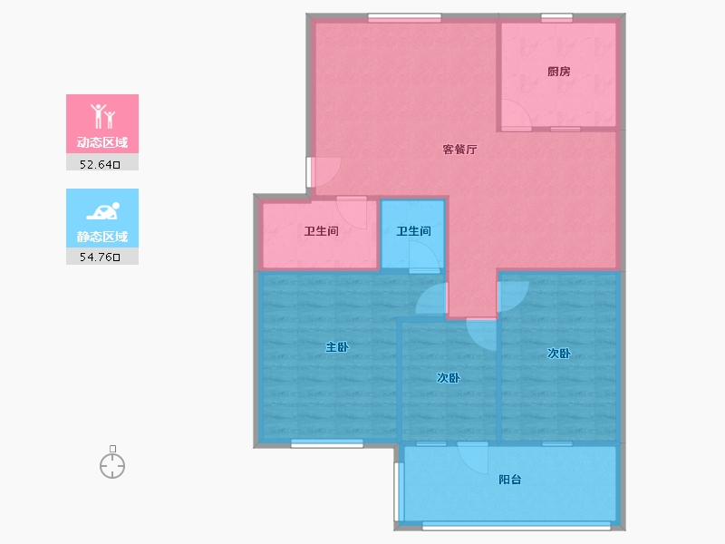 山东省-临沂市-电业局家属院-102.00-户型库-动静分区