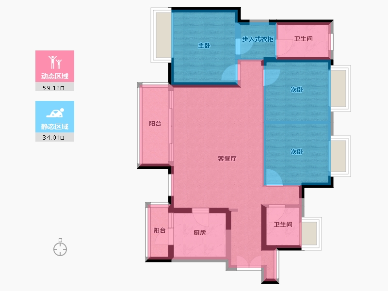 四川省-成都市-梧桐栖-88.00-户型库-动静分区