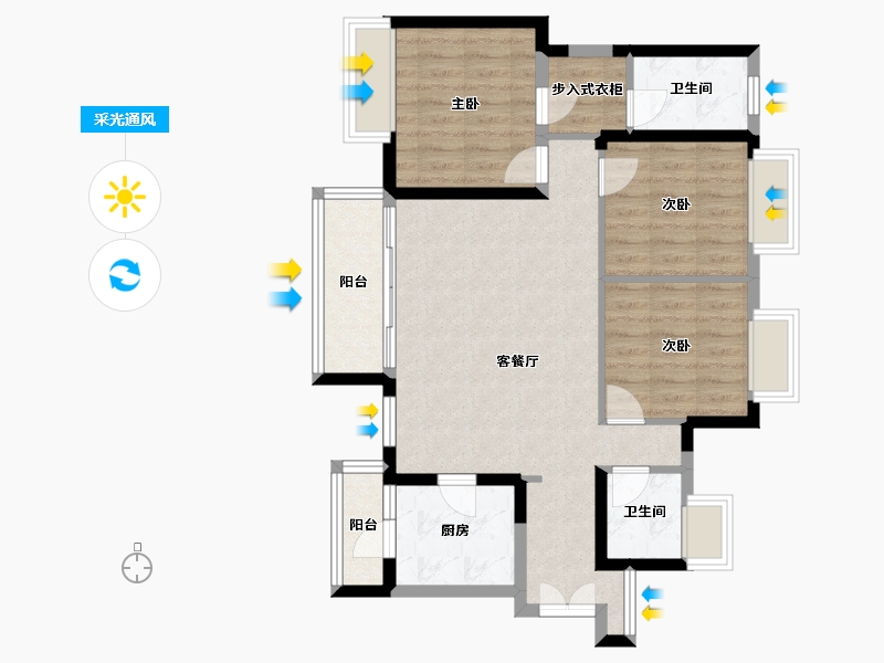 四川省-成都市-梧桐栖-88.00-户型库-采光通风