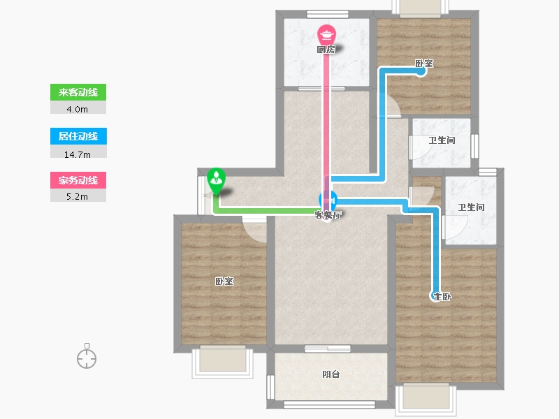 陕西省-渭南市-曦和·中央公园-110.00-户型库-动静线