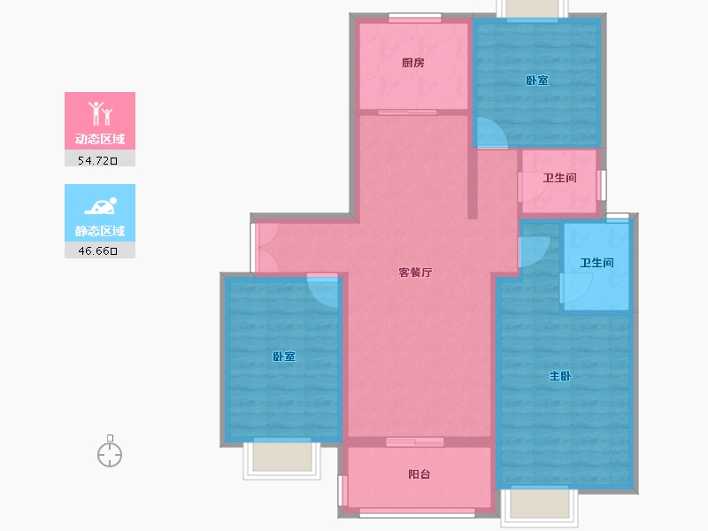 陕西省-渭南市-曦和·中央公园-110.00-户型库-动静分区