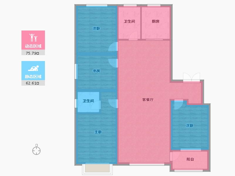 山东省-潍坊市-华安东方名郡-125.00-户型库-动静分区