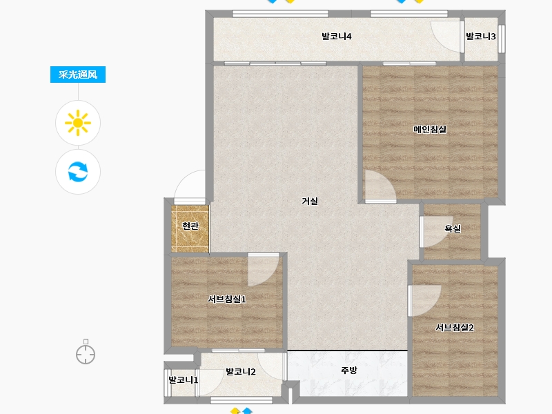 서울특별시-강서구-신안(422)-88.29-户型库-采光通风