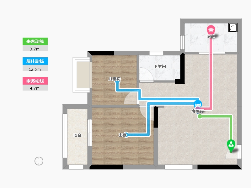 广西壮族自治区-柳州市-栗园新居-50.00-户型库-动静线