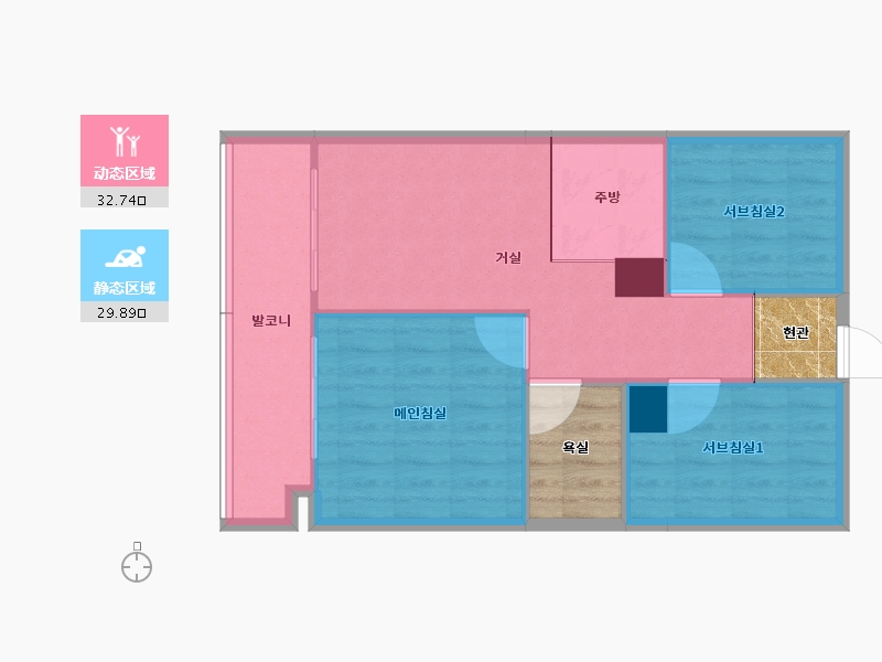 경기도-안양시 동안구-푸른마을삼성-62.51-户型库-动静分区