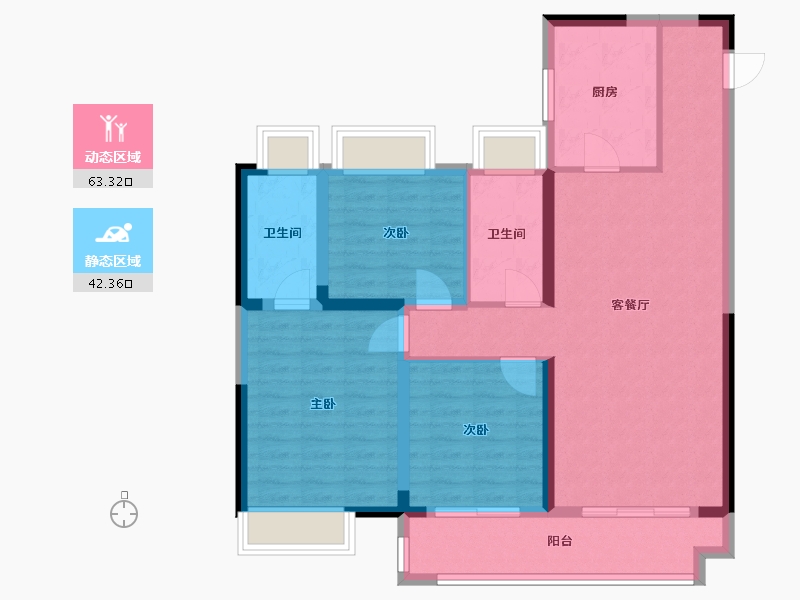 湖北省-武汉市-城投联投江南岸-100.11-户型库-动静分区