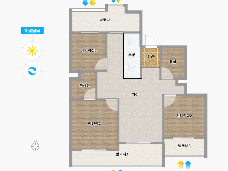 서울특별시-강서구-화곡보람2차-89.97-户型库-采光通风