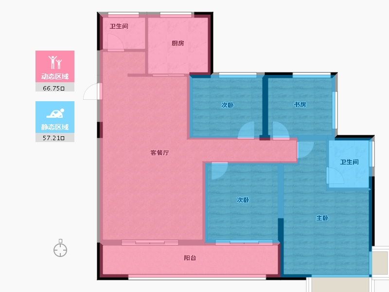 山东省-泰安市-光明智谷-111.76-户型库-动静分区