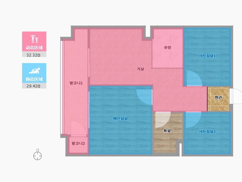 서울특별시-강서구-태진아름-62.17-户型库-动静分区