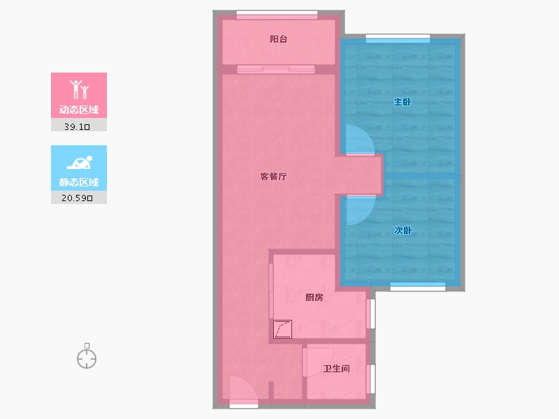 上海-上海市-金海华城桐和佳苑-63.00-户型库-动静分区