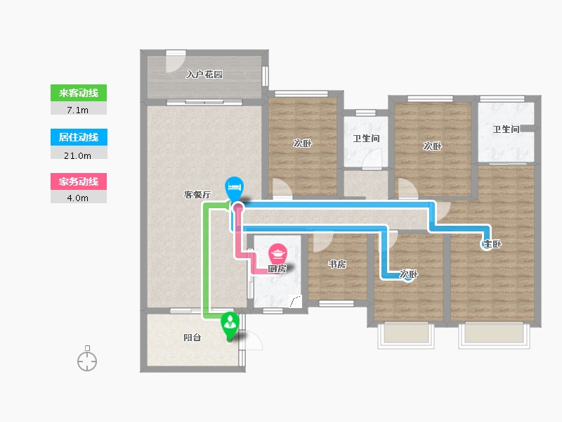 海南省-海口市-雅典郡-108.00-户型库-动静线