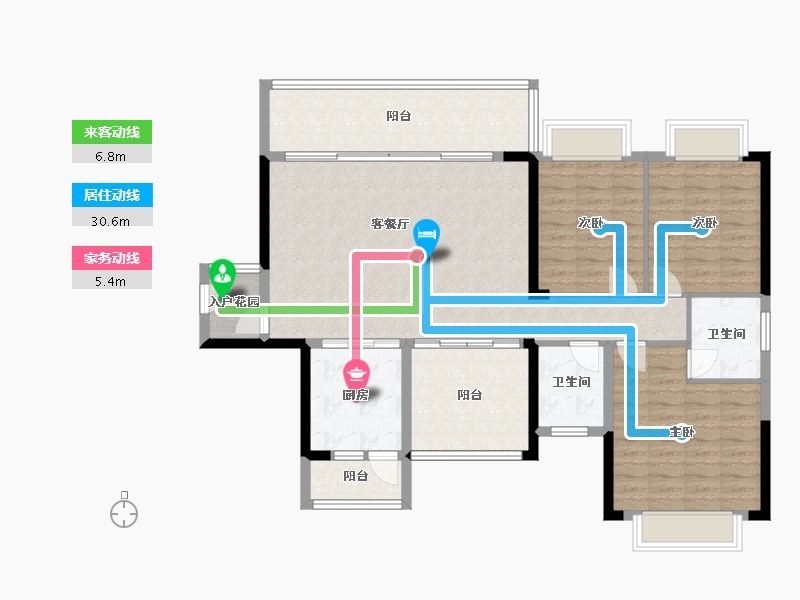 广西壮族自治区-来宾市-悠然雅居-135.00-户型库-动静线