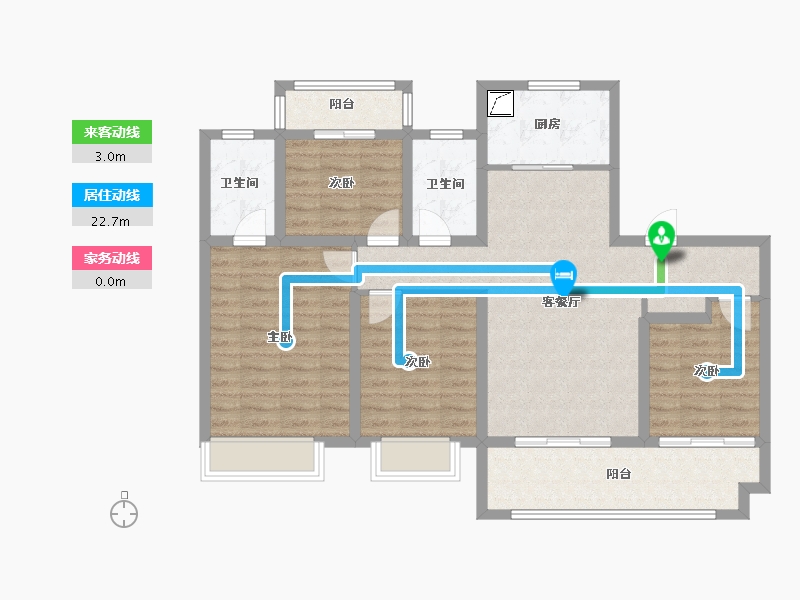 浙江省-宁波市-和煕湾花苑-99.09-户型库-动静线