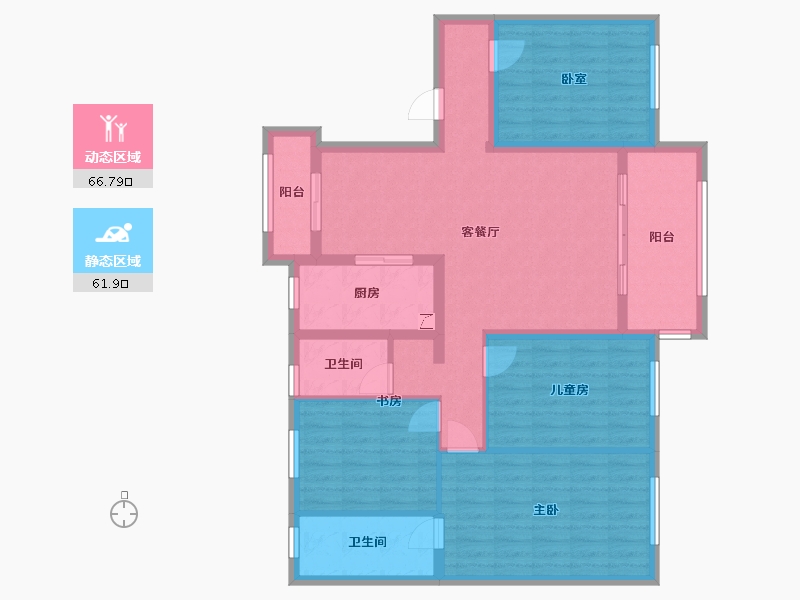 湖南省-衡阳市-碧桂园酃湖世家-150.00-户型库-动静分区