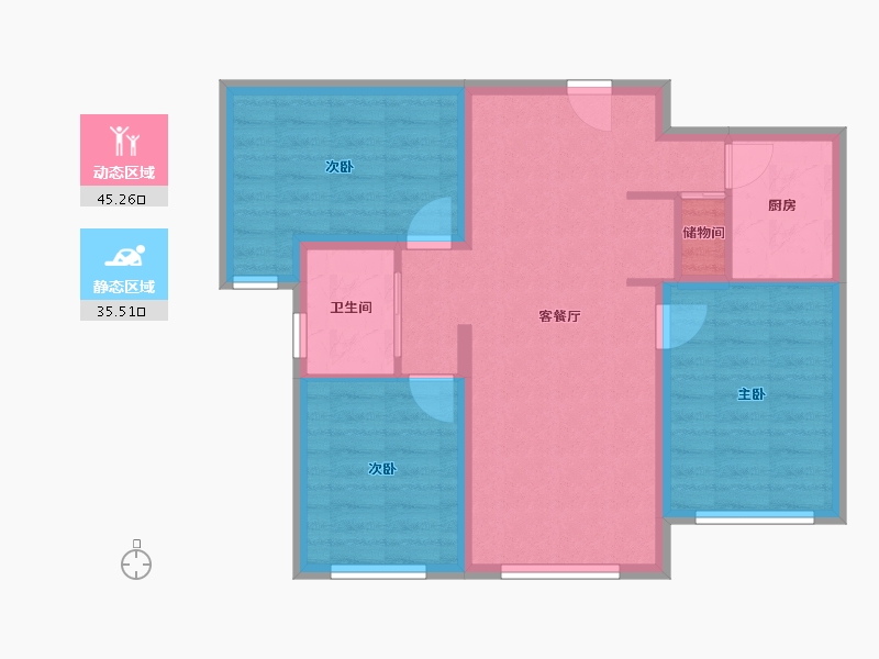 北京-北京市-中海寰宇天下-78.00-户型库-动静分区