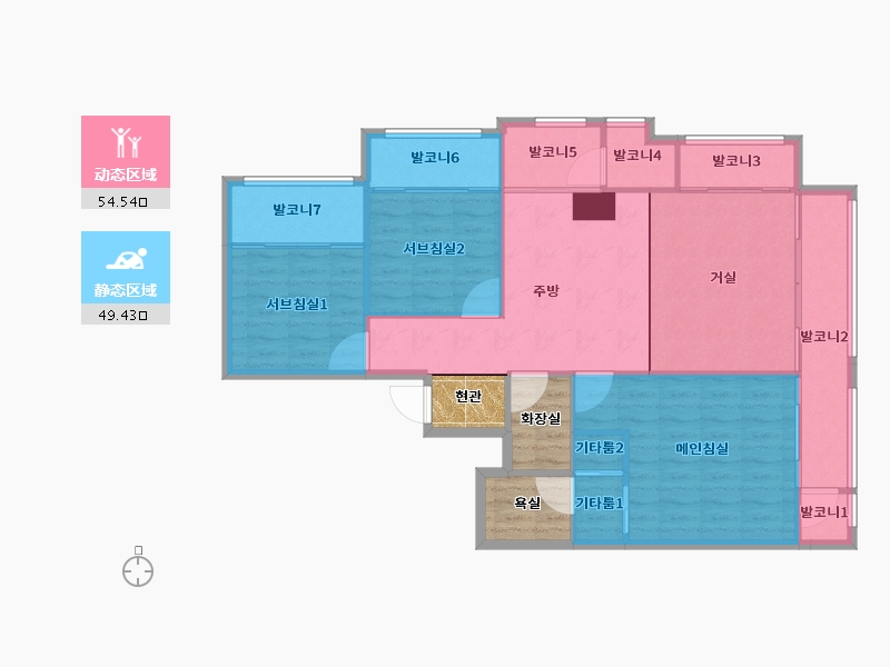 경기도-안양시 동안구-비산화성파크드림-104.86-户型库-动静分区