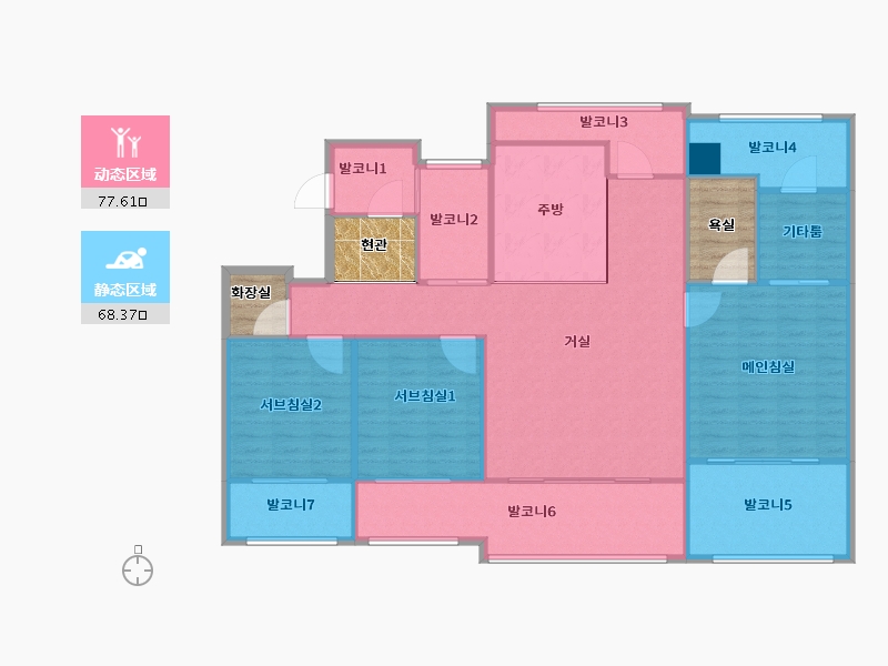 경기도-화성시-동탄나루마을한화꿈에그린-145.50-户型库-动静分区