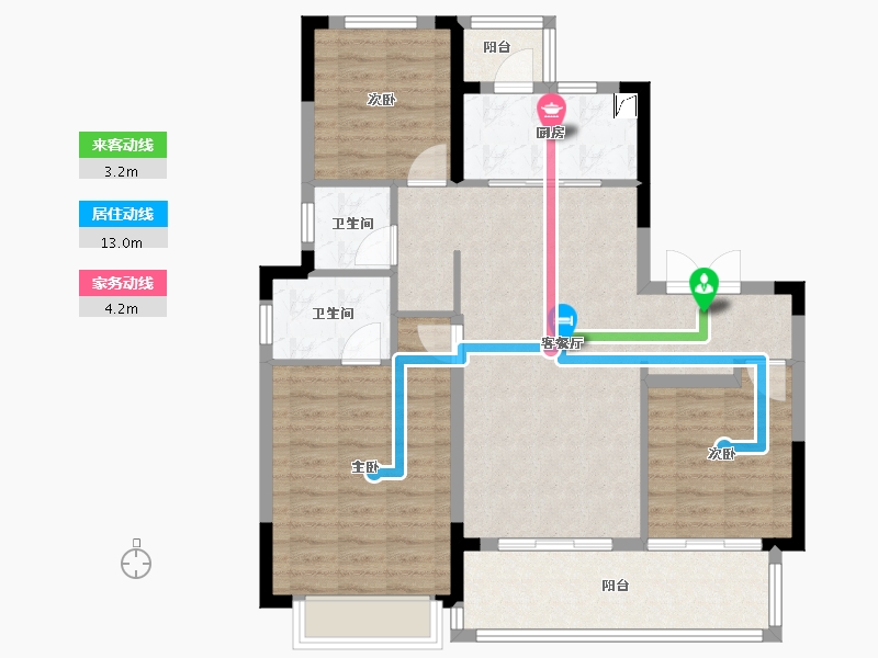 四川省-成都市-旭辉江山和鸣-125.00-户型库-动静线