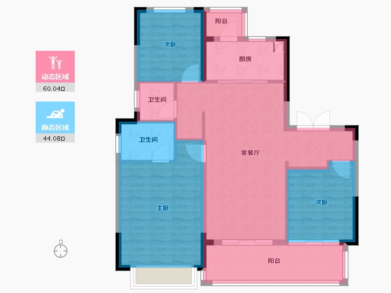 四川省-成都市-旭辉江山和鸣-125.00-户型库-动静分区