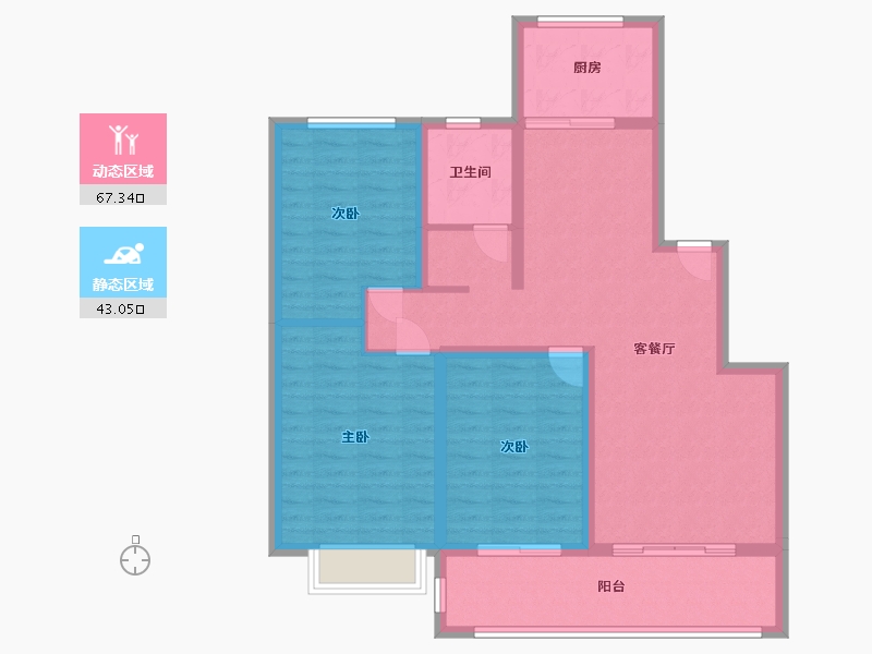 山东省-临沂市-邑东福邸-99.00-户型库-动静分区