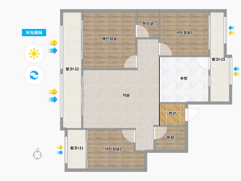 경기도-안양시 만안구-효성-105.36-户型库-采光通风