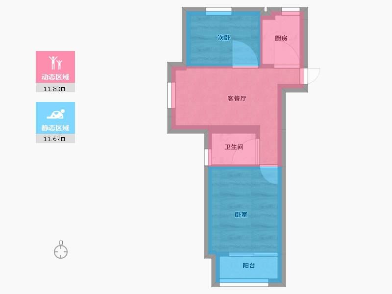 江苏省-无锡市-新安花苑-五期-56.00-户型库-动静分区