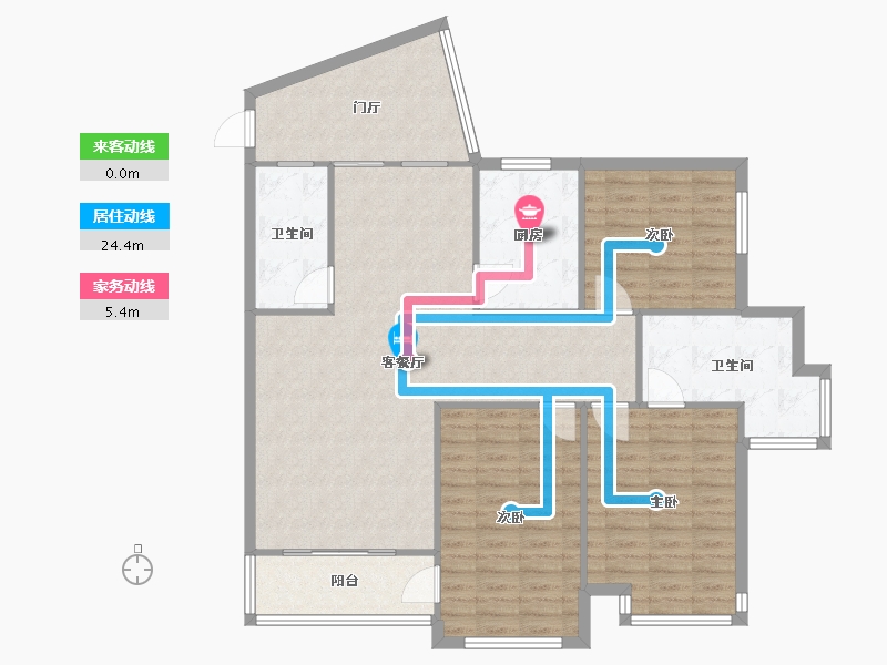 湖北省-武汉市-坤合·云海城-119.00-户型库-动静线