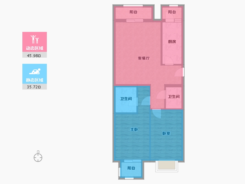 河北省-廊坊市-福·城上上城-五期-73.71-户型库-动静分区