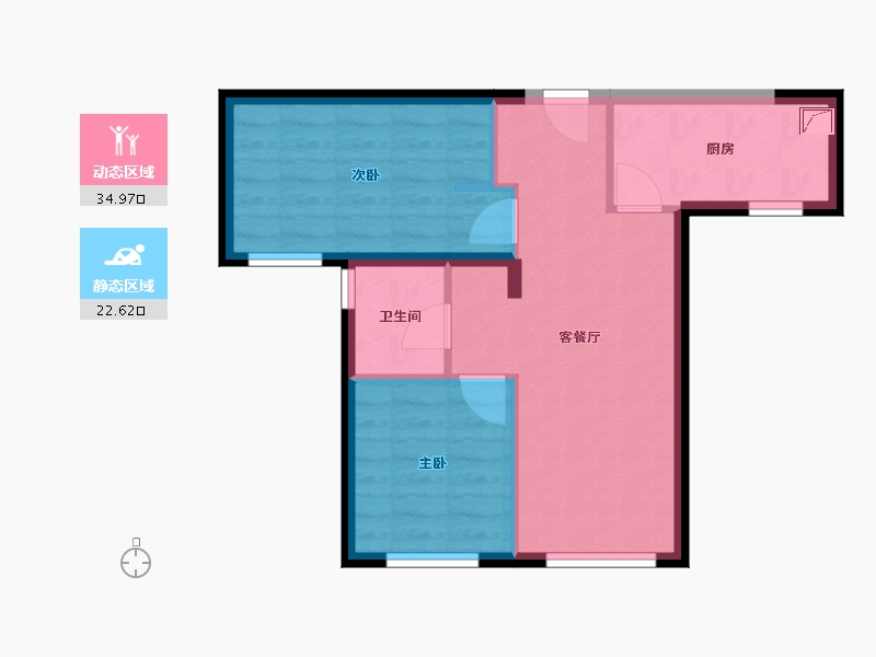 新疆维吾尔自治区-乌鲁木齐市-万科都会传奇2期-51.00-户型库-动静分区