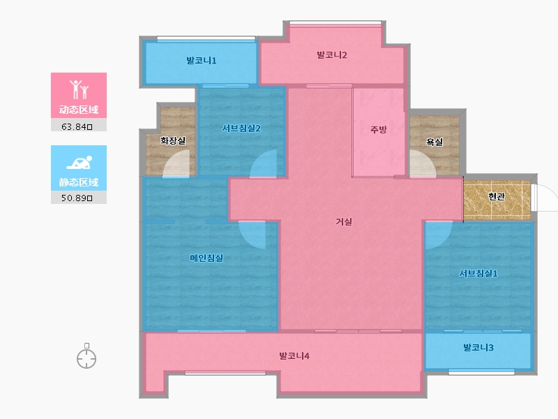 경기도-용인시 기흥구-지석마을진흥더루벤스2단지-116.53-户型库-动静分区