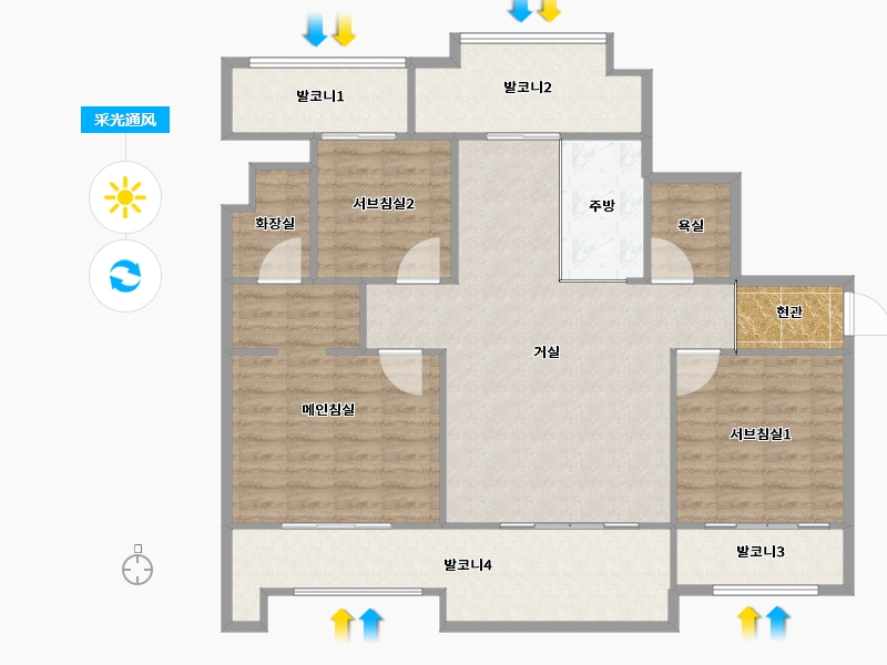 경기도-용인시 기흥구-지석마을진흥더루벤스2단지-116.53-户型库-采光通风