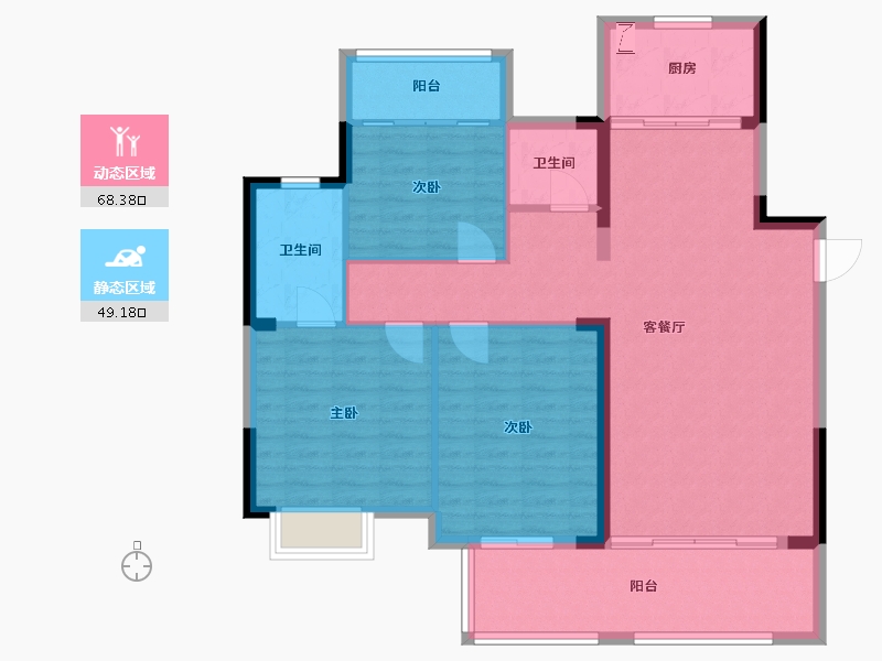 江西省-赣州市-天玺华府-107.00-户型库-动静分区