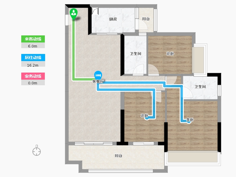 广东省-梅州市-富力城-105.00-户型库-动静线