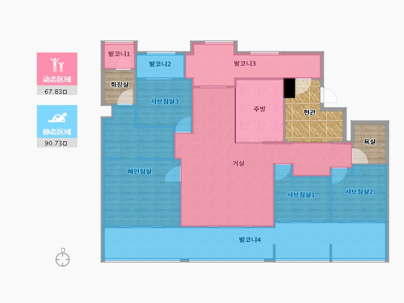 경기도-용인시 기흥구-초당마을현진에버빌-164.36-户型库-动静分区