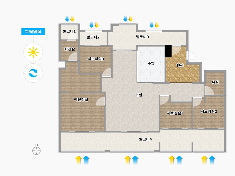 경기도-용인시 기흥구-초당마을현진에버빌-164.36-户型库-采光通风