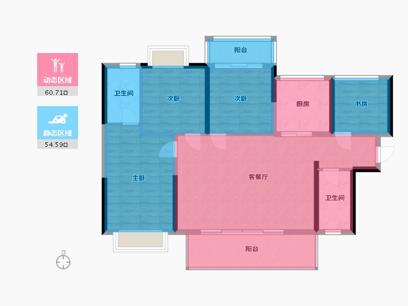 广西壮族自治区-南宁市-大唐盛世三期-103.52-户型库-动静分区