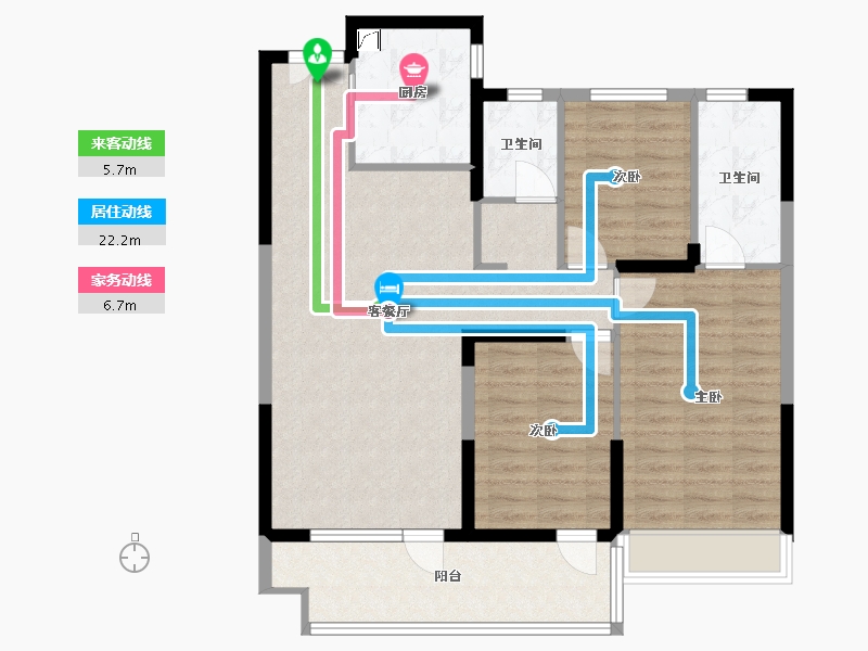 山东省-济宁市-铜锣湾新天地-96.22-户型库-动静线