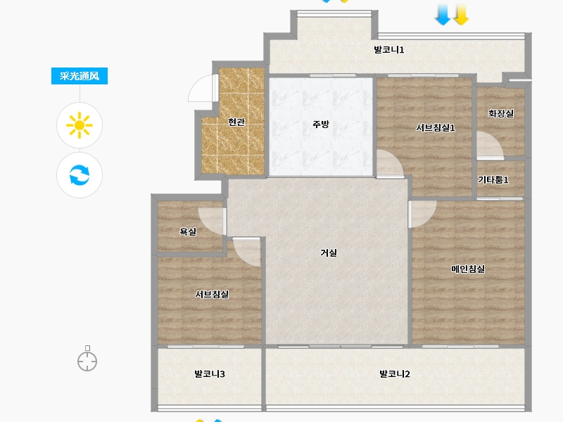 경기도-화성시-늘벗마을신창1차-125.54-户型库-采光通风