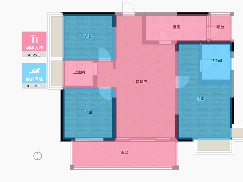 四川省-雅安市-凯悦天地-100.00-户型库-动静分区