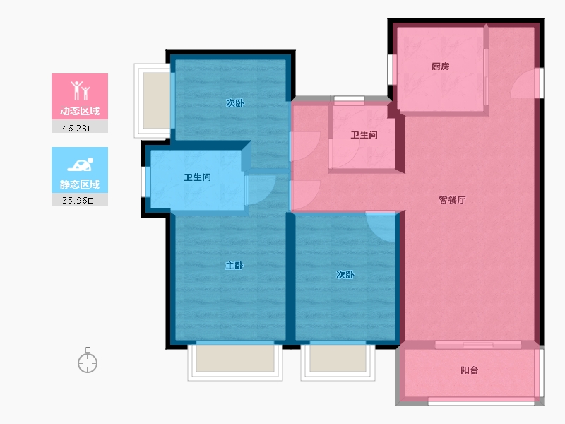 云南省-昆明市-招商依云郡-98.00-户型库-动静分区